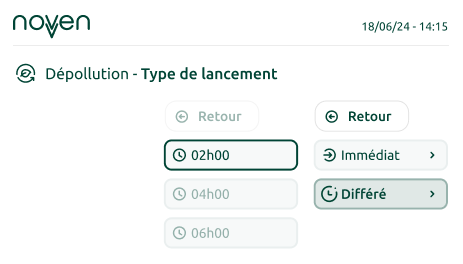 Capture d'écran - lancement différé